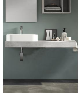 Shelf RCR bathroom  beton 120cmx51,2 H10cm with washbasin  countertop