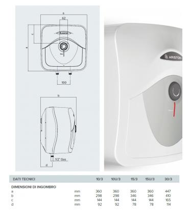 Chauffe-eau de bain electrique Ariston Andris RS