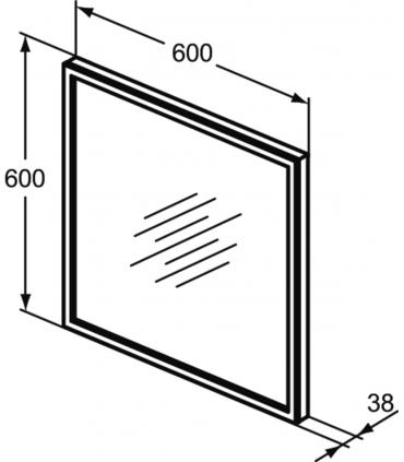 Specchio quadrato Ideal Standard Conca con LED