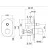 Miscelatore doccia 2 uscite Ceramica Flaminia Fold FL2081