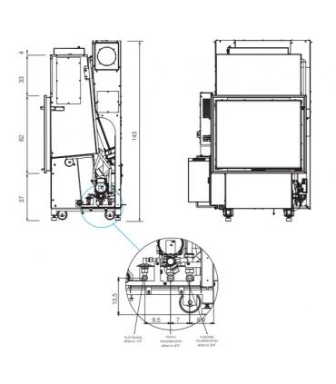 Cheminée thermique à pellets Edilkamin Idropellbox 30