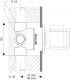 Built-in body for Ideal Standard 3-way diverter A2393NU