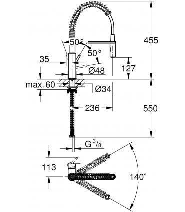 Grohe kitchen sink mixer Get series art.30361000