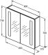 Specchio contenitore con luce integrata a due ante Ideal Standard