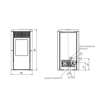 Stufa a pellet Classica 2 Italiana Camini