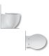 HATRIA wc rimless PURE RIM filo muro horizontal or vertical outlet hidden screws PURE FIX collection Le Fiabe