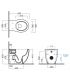 HATRIA wc rimless PURE RIM filo muro horizontal or vertical outlet hidden screws PURE FIX collection Le Fiabe