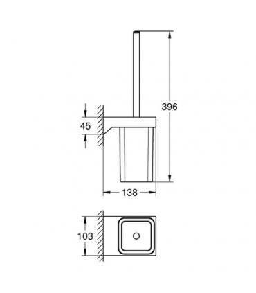 Porte-brosse mural Grohe Selection Cube