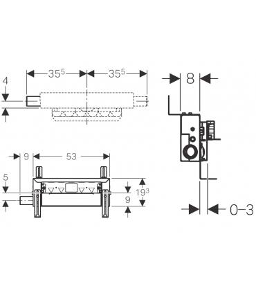 Sifone doccia, altezza 34cm, Geberit Combifix art.457.534.00.1