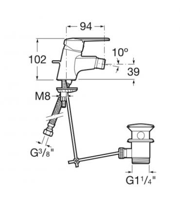 Roca bidet mixer Victoria series