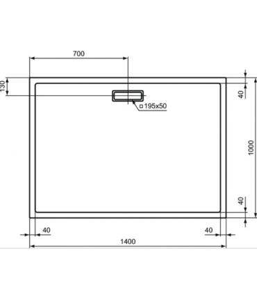 Ideal Standard Ultraflat New rectangular shower tray