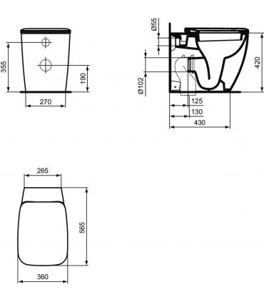 Sedile wc Ideal Standard Serie 21 T6611 rallentato