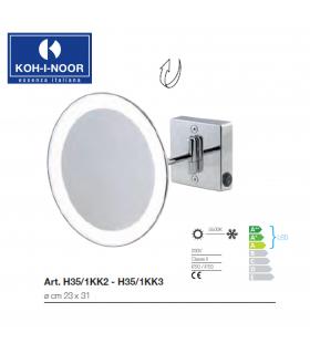 Koh-i-noor miroir grossissant X2 Discolo Led H35/1 chrome' diam.23cm