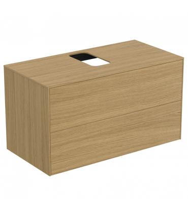 Ideal Standard 2-drawer wood veneer vanity unit Conca