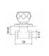 Stop valve built-in, Nobili nuova flora 6008/3Z