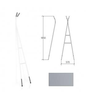 Towel rail, Lineabeta, collection Posa' 5131, stair shape, white, inserts anthracite