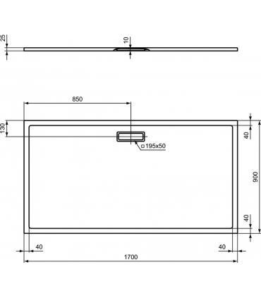 Ideal Standard Ultraflat New rectangular shower tray