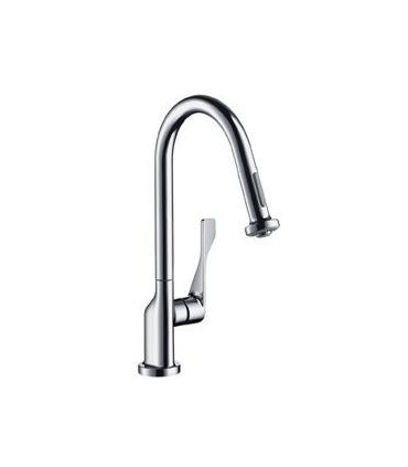 Mixer with hand shower and clinic handle for sink Hansgrohe Axor Citterio