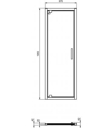 Côté douche coulissant Ideal Standard Connect 2 / PSC