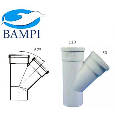 Conduir  de raccordement  antibruit pour ecoulement   angle   67' PKEA Bampi