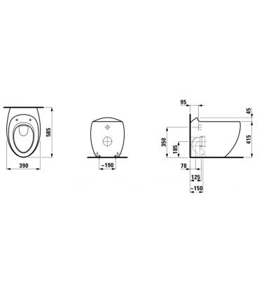 Wc a pavimento filo parete Laufen Alessi One