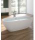 Baignoire ovale Move en Tecnoril blanc opaque sans robinet