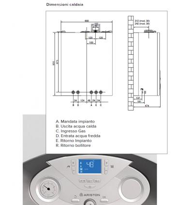 Chaudiere a' condensation pour interieur Ariston Clas B Premium Evo