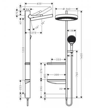 Colonna doccia Hansgrohe Rainfinity Showerpipe 360