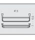 Towel rail double Colombo collection land b2888 chrome.