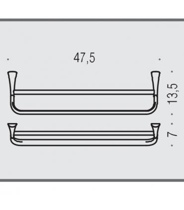 Towel rail double Colombo collection land b2888 chrome.
