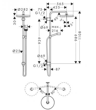 Colonna doccia incasso Axor One 48790