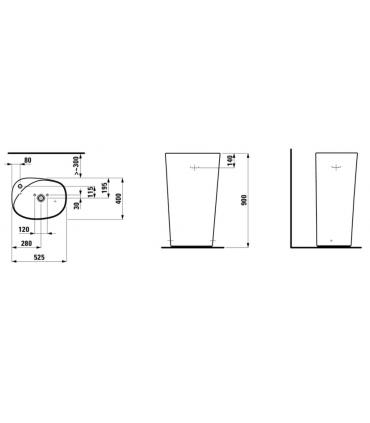 Laufen Palomba freestanding single-hole washbasin