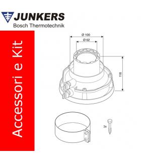 Kit adattatore verticale con prese, diametro 60/100 Junkers AZB920 art