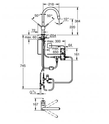 Electronic tap for sink Grohe Minta Touch new model