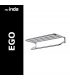 Wall towel holder for hotel INDA Ego 63x29x16 chrome A13680 65cm