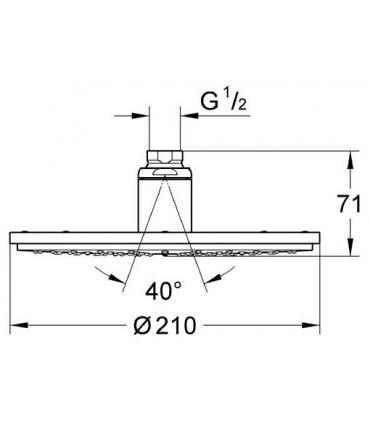 Grohe soffione doccia serie rainshower 28368 cromo.