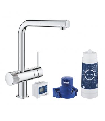 Miscelatore lavello da cucina GROHE Blue Pure Minta Starter kit