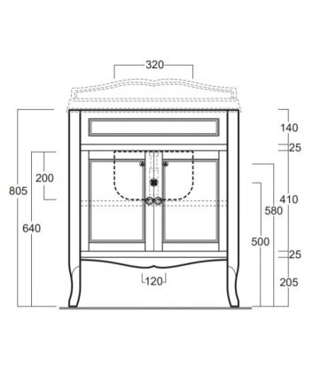 Simas Arcade ARMD 70 washbasin cabinet