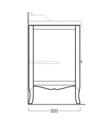 Mobile per lavabo Simas serie Arcade ARMD 70