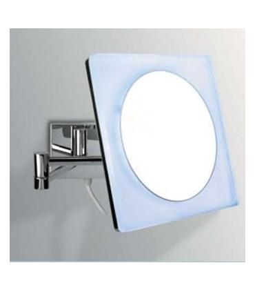 Magnifying mirror wall hung Colombo with led lighting chrome