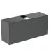 Slim lacquered cabinet for Ideal Standard basin, Conca series