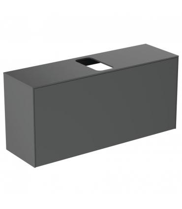 Meuble mince laqué pour lavabo Ideal Standard, série Conca