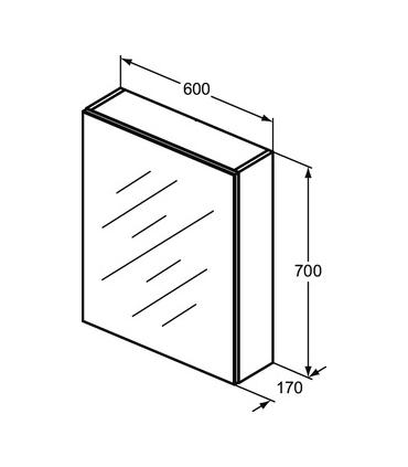 Miroir de rangement simple Ideal Standard 1 porte