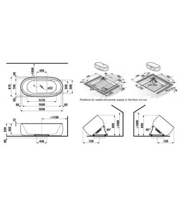 Laufen Alessi One freestanding bathtub