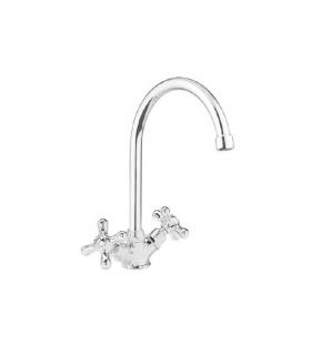 High mixer for kitchen sink, Bellosta collection Romina with spout