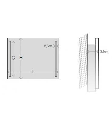 Specchio con luci laterali a LED Koh-I-Noor altezza 50 cm