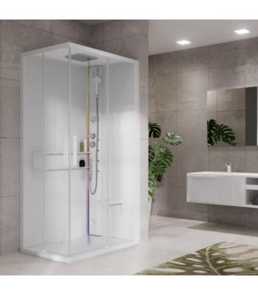 Novellini Glax 2 2.0 A cabine de douche 4.5 hammam plat droit