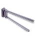 Swivel double towel rail Colombo collection luna chrome.