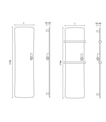 Radiatore elettrico Zehnder Folio Glass