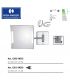 Koh-i-noor miroir grossissant X3 Quadrolo Led  C61/1 chrome' 20x20cm